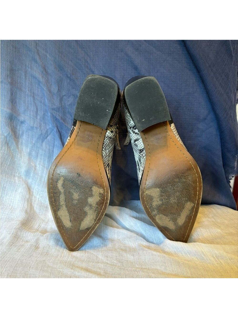 Snakeskin Booties - EUC - Size 8.5 - Picture 6 of 6